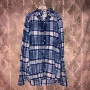 American Eagle Plaid Boyfriend Fit Flannel